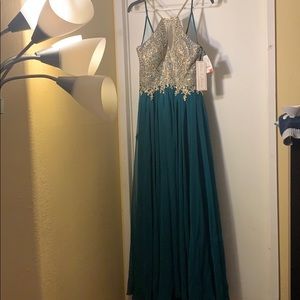 Emerald green dress